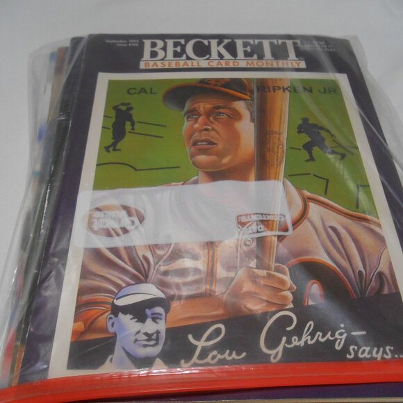 VTG LOT 4 BECKETT BASEBALL & FOOTBALL CARD MONTHLY MAGAZINES CAL RIPKEN DAN MARI - Picture 2 of 15